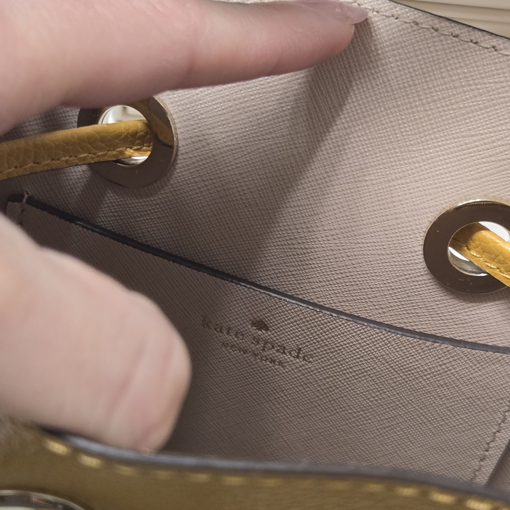Kate Spade Yellow Leather Bucket Bag - Picture 10 of 16
